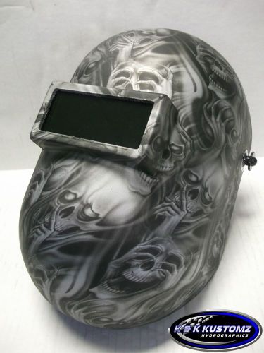 Honeywell fibre-metal 110pwe pipeliner welding helmet silver 3 evil pattern for sale