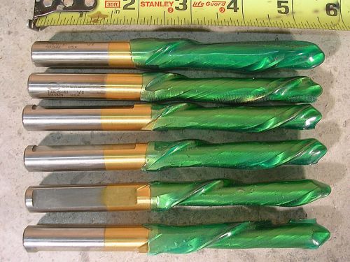 LMT ONSRUD MODEL No. TIN15-61, 1/2&#034; TiN COATED HSS STEEL DOR-BIT SET OF 6 - NEW