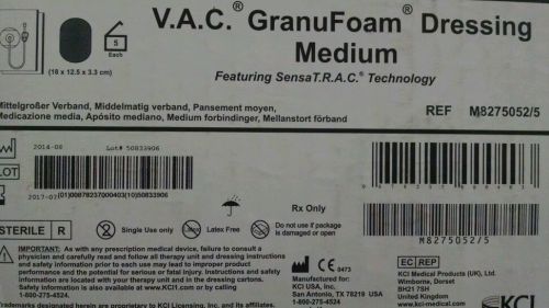 VAC GranuFoam Dressing Medium. New box of 5