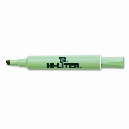 Desk Style Highlighter, Chisel Tip, Light Green Ink, 12/pack