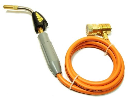 New! Plumbing Turbo Torch With Hose Self Lighting Hand Kit - Swirl Flame