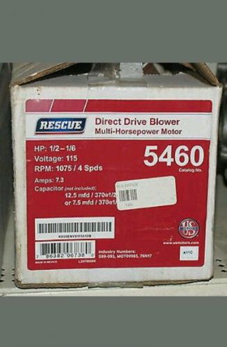 NEW EMERSON RESCUE 5460 MULTI-HORSEPOWER DIRECT DRIVE BLOWER MOTOR 115V