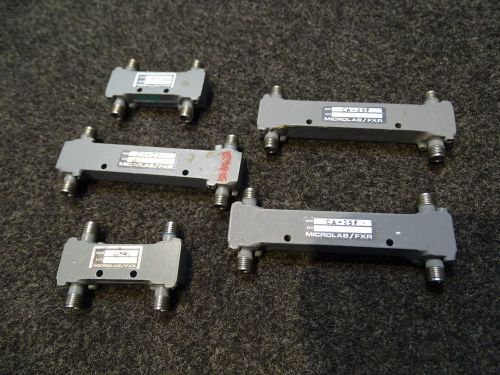 Lot of 5 Microlab/FXR 90 Degree Hybrid Coupler CA-25F CA-45F SMA Coaxial