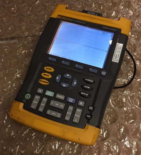 FLUKE 192 SCOPEMETER 2 CHANNEL 60 MHZ DIGITAL OSCILLOSCOPE with New Battery