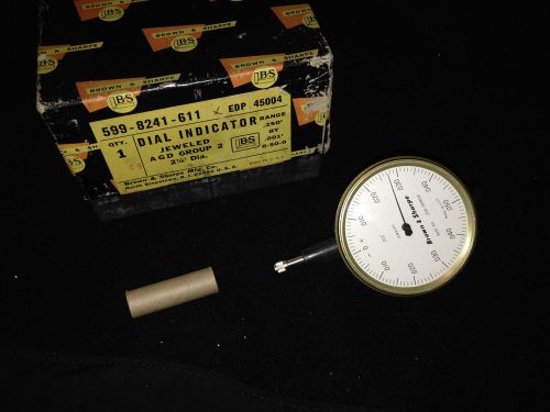 Brown sharpe dial indicator 599-8241-611 jeweled agd group 2 2 1/4&#034; diameter for sale