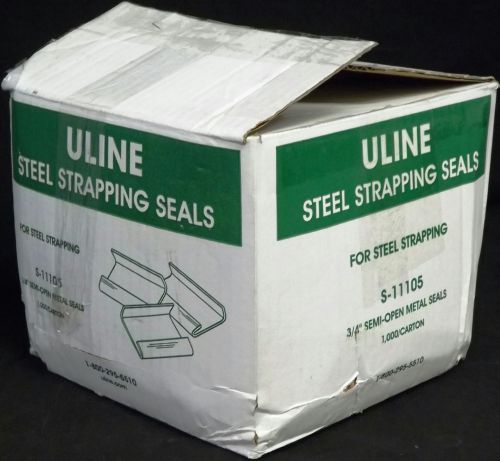 New 1000x Uline S-11105 3/4&#034; Semi-Open Steel Strapping Seals | Heavy Duty Metal