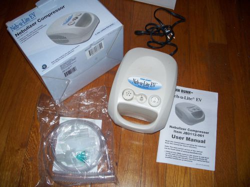 John Bunn Neb-u-lite EV Small Portable Nebulizer Compressor Model JB01120-061