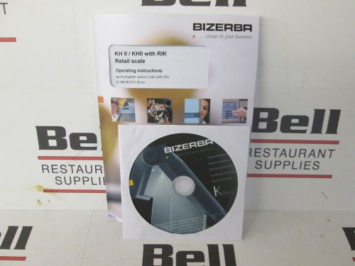 BIZERBA KHII RETAIL SCALE &amp; PRINTER K CLASS OPERATING INSTRUCTION MANUAL W/ DISC