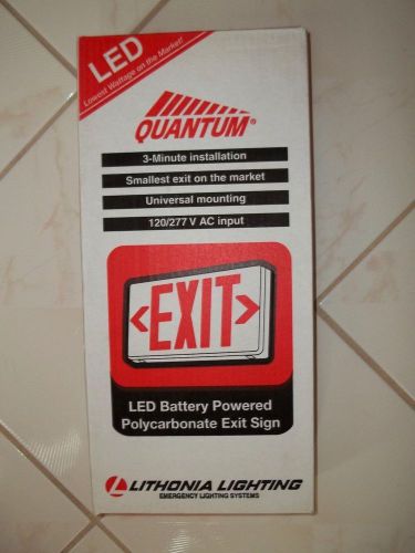 Lithonia lighting quantum led exit sign - lqmsw3r 120/277 - new for sale