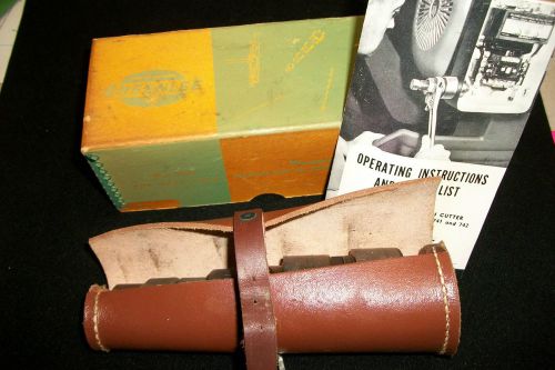 Greenlee Knockout Punch Set no. 735 w/ Leather Pouch, box, and papers