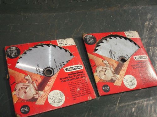 2 Craftsman 4&#034; Kromedge Chisel Tooth Combination Blades 1/2-3/8&#034;round arbor