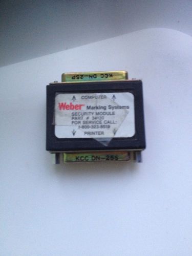 WEBER MARKING SYSTEM PARALLEL PORT SECURITY MODULE PART#34139