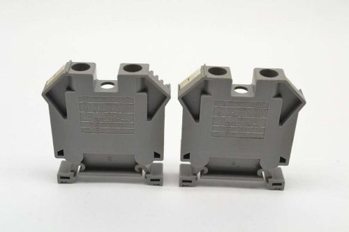 LOT 2 WOERTZ 3427 GRAY TERMINAL CONTACT BLOCK 600V-AC 14-4 AWG B375291