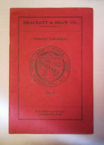 VINTAGE BRACKETT AND SHAW CATALOG - Somersworth NH - farm equip., gas engines