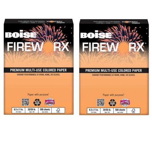 Boise Fireworx Paper Letter Pumpkin Glow 20lb 500 Count CAS MP2201PKN Pack of 2