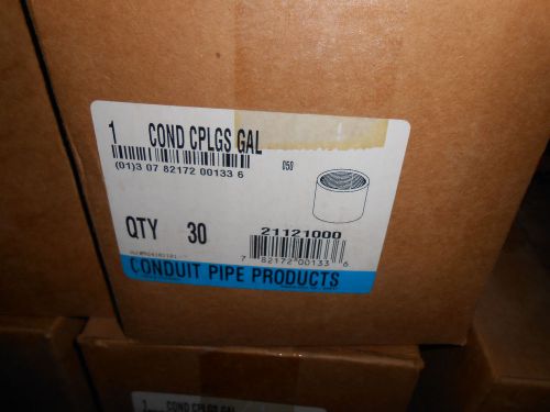 CONDUIT PIPE PRODUCTS 1&#034; RIGID CONDUIT COUPLING GALVANIZED 30 PER BOX