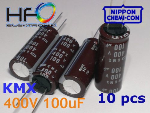 [10 pcs] NIPPON CHEMI CON series KMX 100uF 400V super LONG LIFE capacitors 105&#039;C