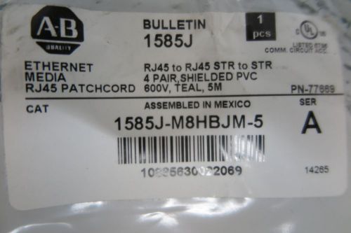 allen bradley bulletin 1585J ethernet patch cord 1585J-M8HBJM-5