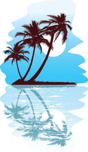 30 personalized return address beach palm trees buy 3 get 1 free (bp55) for sale