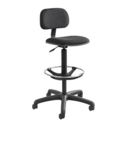 Safco Products Company Height Adjustable Drafting Chair with Footring Black