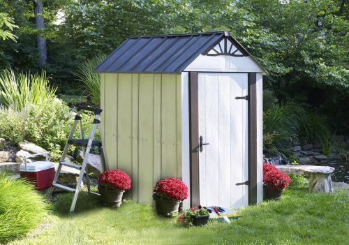 Arrow Sheds Metal Storage Shed Kit Prefabricated Steel Garden/Backyard/ Lawn 4x2