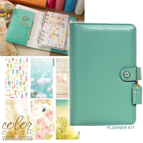 Websters Pages Planner (Binder Only) Light Teal Blue W/ Bonus Divider Pages!