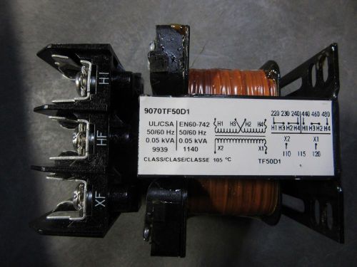 Square d 9070tf50d1 transformer .05 kva (50 va) 240/480 to 120v new!!! free ship for sale