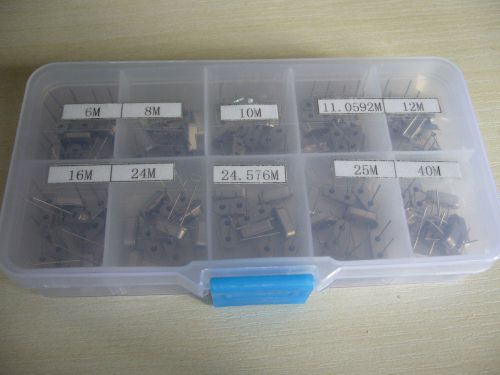 100pcs 10 value HC49S Crystals Oscillators Assortment Kit FreeShipping Worldwide