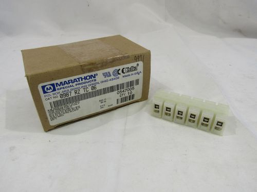 Marathon 0987-rz-tc-06 terminal bock barrier 6 pos 600v/50a ***nib*** for sale