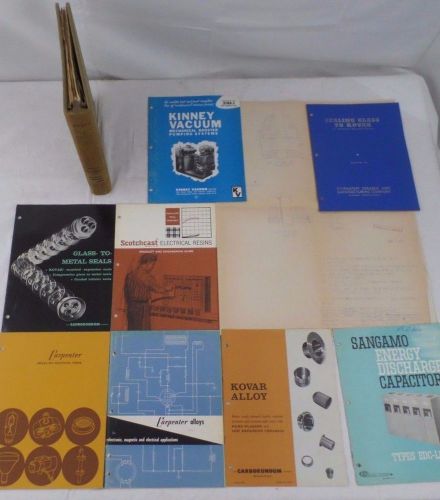 Sangamo,Carborundum,Kovar Glass Seals,Carpenter Alloys,Vtg Book/Catalog Lot