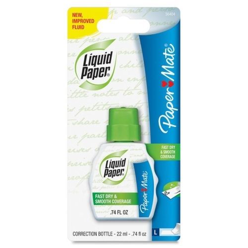 Paper Mate Correction Fluid, Bond White, EACH