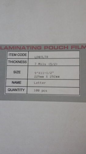 7Mil Letter Size Laminating Pouches 100/Box