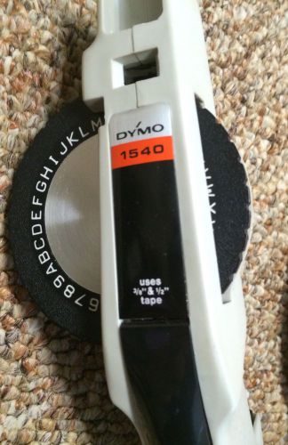 Dymo 1540 Label Maker (Uses 3/8&#034; Or 1/2&#034; Tape) With Instructions