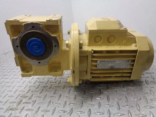 ABB MOTORS M2VA80B-4 W/ ROSSI MOTRIDUTTORI MR V 50U03A MOTOR GEAR REDUCER