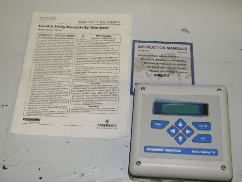 Rosemount solu comp ii 1055 dual input ph/conductivity analyzer (1055-01-11-20) for sale