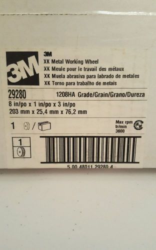 3M  8&#034; X 1&#034; X 3&#034;   METAL FINISHING WHEEL Metalworking Wheel #29280 1208HA NEW