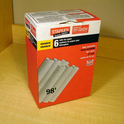 Staples Fax Paper 6 Rolls