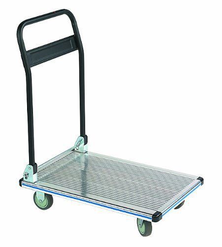 Wesco 272112 Aluminum Platform Truck with Folding Handle, 550-lb. Load Capacity,