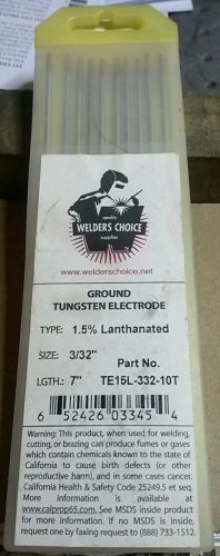 New welder&#039;s choice #te15l-332-10t 3/32&#034; 1.5% lanthanated tungsten electrodes for sale