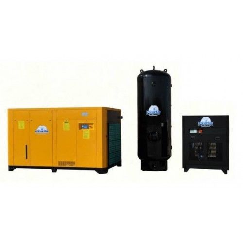 Industrial! Polar Air! 150HP 3 PH Rotary Screw Air Compressor PKG