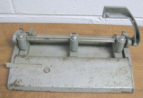 Vintage Del 300 Metal 3 Hole Adjustable Paper Punch