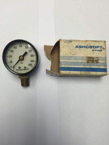 Ashcroft Brass 1/4NPT 100 PSI Gauge New in Box