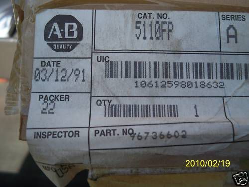 ALLEN BRADLEY FILLER PLATE 4 PYRAMID INTEGRATOR    5110 FP