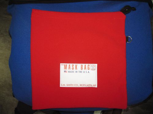 S.m. smith co. scba mask bag, mb1-101, heavy fleece, red, w/drawcord. for sale
