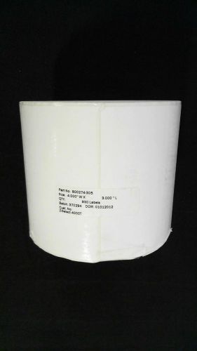 Zebra Z-Select 4000T Thermal Transfer Paper Label Roll Printing 930/Roll 4&#034;x3&#034;