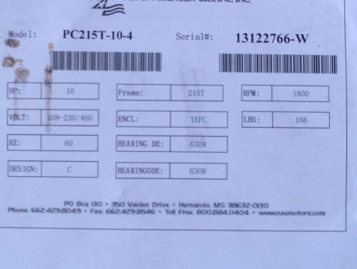 PC215T-10-4 PHASE CONVERTER, 10HP, 215T FRAME, 4P, 208-230/460V