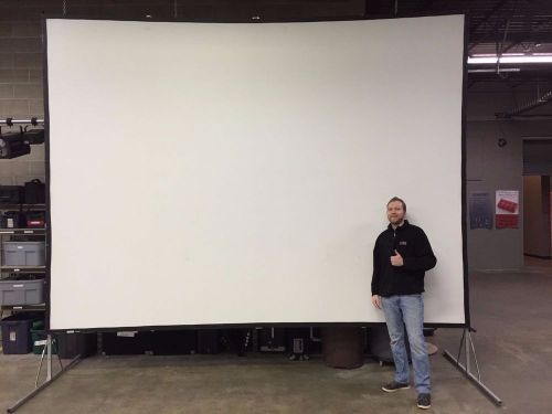 Da-Lite 10.5&#039; x 14&#039; Fastfold Screen w/ FP &amp; RP surface, Frame, and Legs