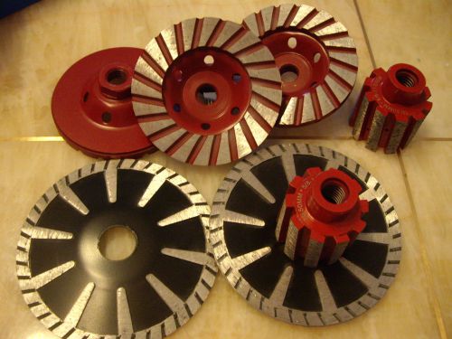 3 x 2&#034; zero tolerance drum 3 x 5&#034; convex turbo blade 6 x turbo cup concrete for sale