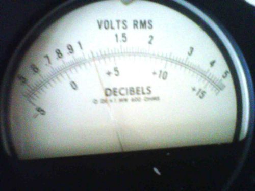 Q.V.S Inc Mod 450 TP 282 Decibel Meter DB=1 MW 600 OHMS