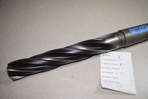 1-5/8&#034; Dia. Core Drill Bit Morse Taper Shank No.5 MT-- 4 Flutes W&amp;B USA D130